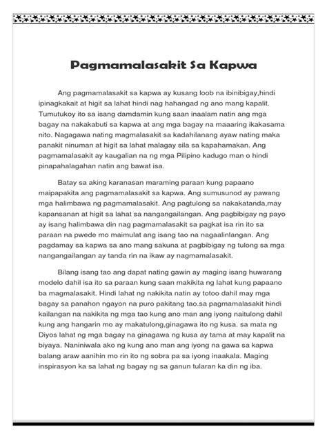 Bakit mahalaga ang kusang pagtulong sa kapwa ng walang .